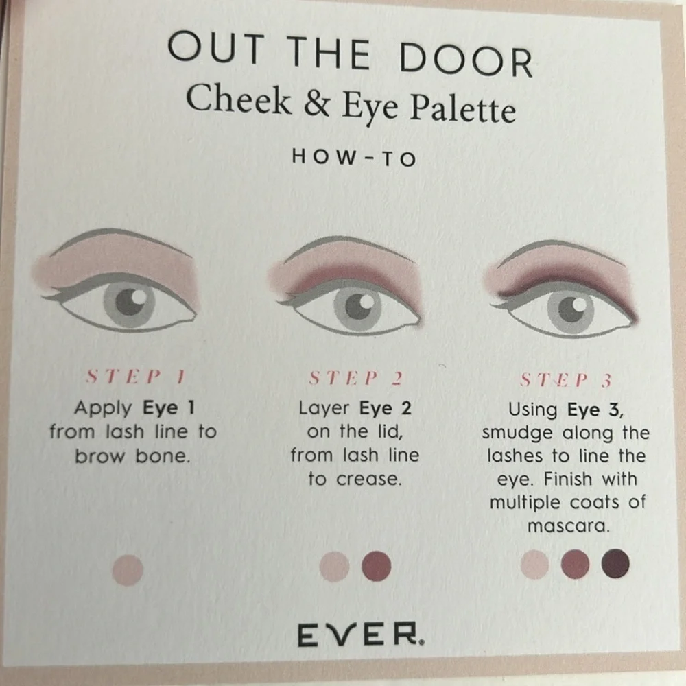 Ever OUT THE DOOR cheek & eye pallet, makeup set, shimmer eye shadow, blush NEW